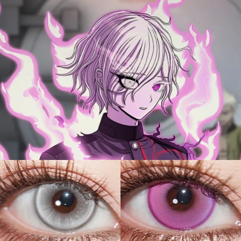 汐音美瞳cos日抛异瞳极光紫白沙银lenspop显色百日战纪官方正品cn