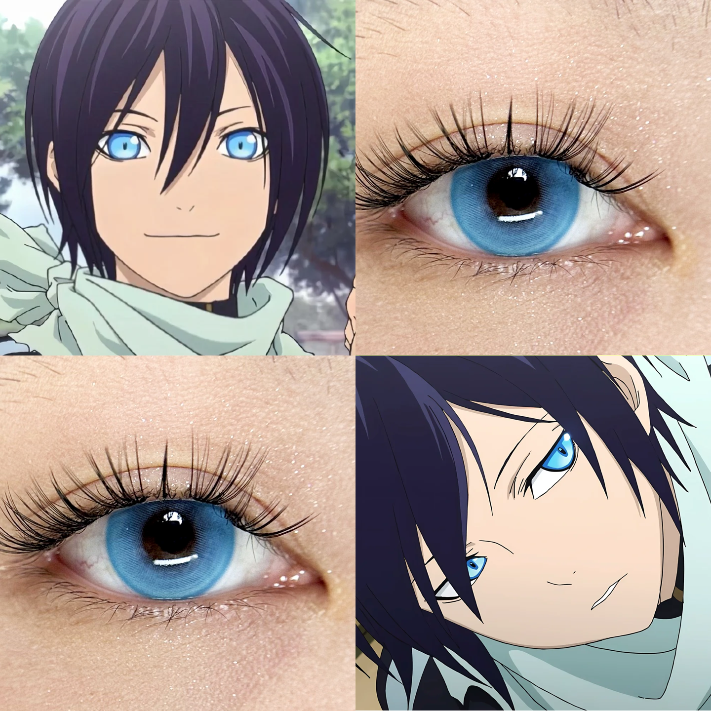 野良神夜斗COS美瞳新星蓝碎冰蓝玫瑰温柔彗星蓝雪域冰蓝正品航cn