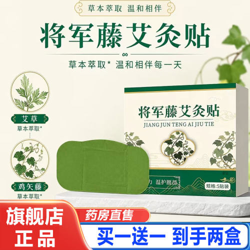 理饰将军藤艾灸贴官方旗舰店正品腰腹两用蒸汽热敷贴升级款2cd