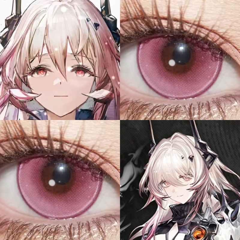 特蕾西娅cos美瞳半年抛粉色明日方舟小大直径混血隐形眼镜漫展cn