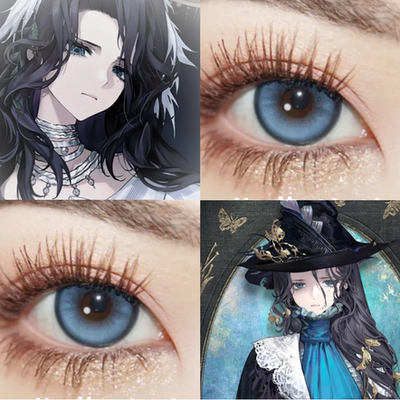 重返未来1999笃笃骨cos美瞳蓝色江天月水灵珠水水冰月蓝莓酱酱cn