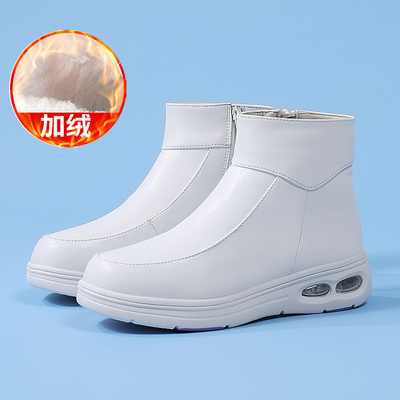 护士鞋加绒高帮鞋诺诗客加绒保暖