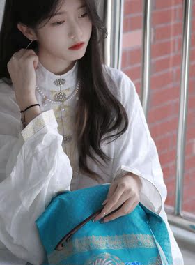 京云染【多肉葡萄】原创明制汉服立领衬衫对襟短袄日常百搭