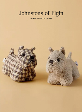 Johnstons of Elgin苏格兰高地梗羊毛狗萌宠玩偶书桌镇纸 礼物