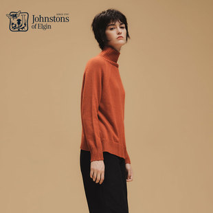 针织毛衣纯色打底衫 Johnstons 女秋冬季 Elgin半高领纯羊绒衫