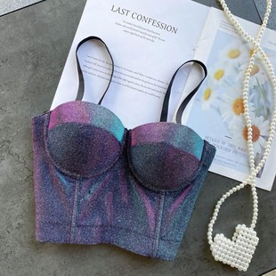 bling闪闪吊带背心女时髦内搭外穿百搭演出服跳舞女式内衣潮上衣