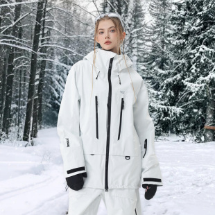 POMT新款3L专业滑雪服东丽Dermizax单板双板男女同款硬壳防水外套