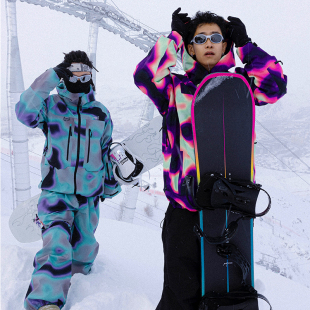 POMT限量滑雪服雪裤 3L2025新款冬季男女款单双板滑雪衣裤全压胶