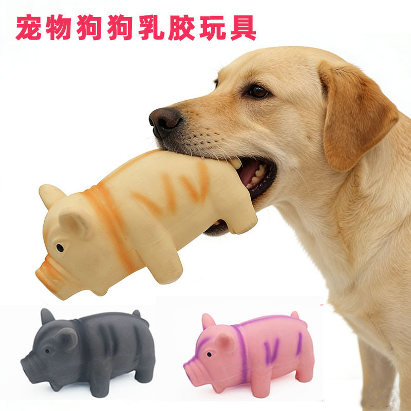 新款宠物玩具乳胶发声猪猪耐咬解闷狗玩具猪叫声宠物用品玩具