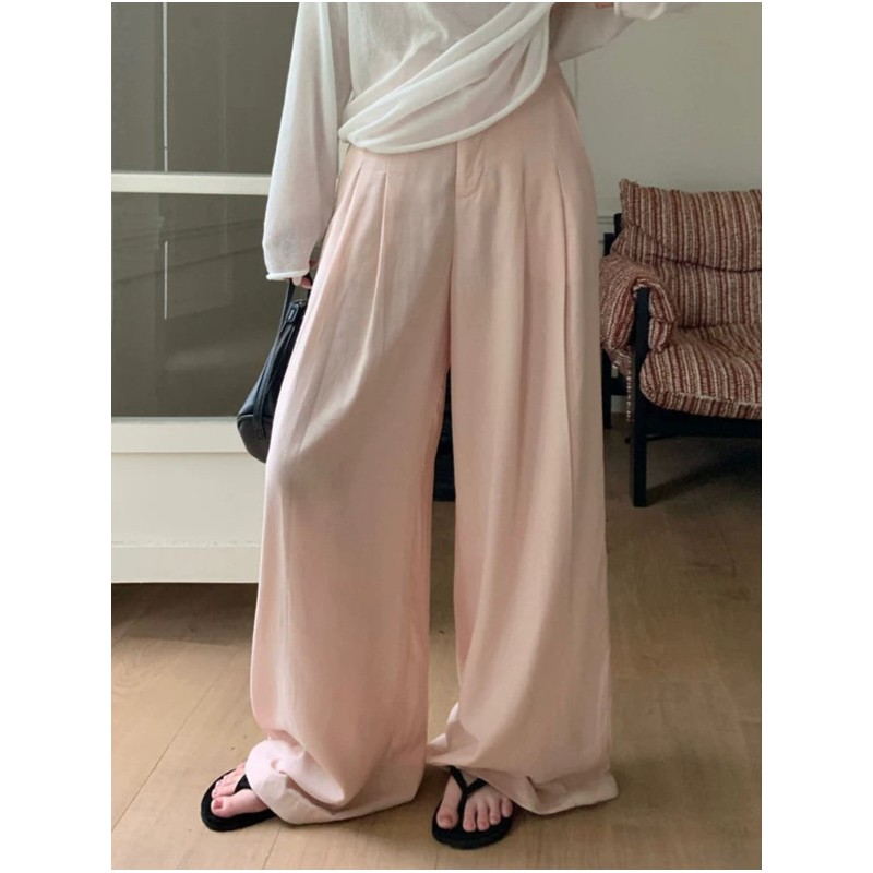 西装裤女垂坠感小个子夏