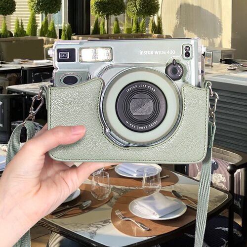 适用富士wide400相机包拍立得保护套instax wide 400收纳包透明保护壳宽幅相机斜挎包配件保护包曝光神器相册