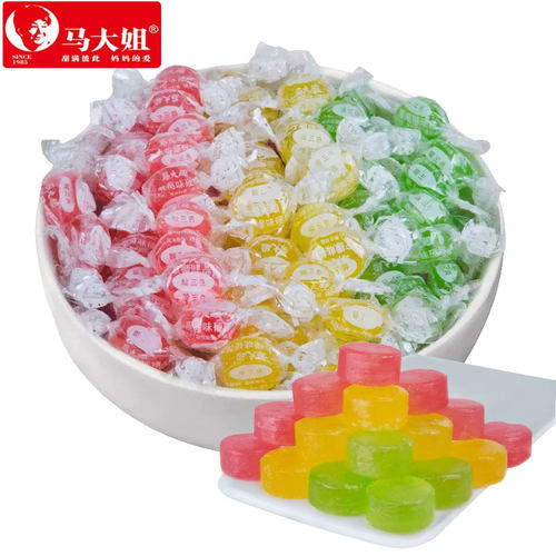 马大姐酸三色水果糖小时候味道