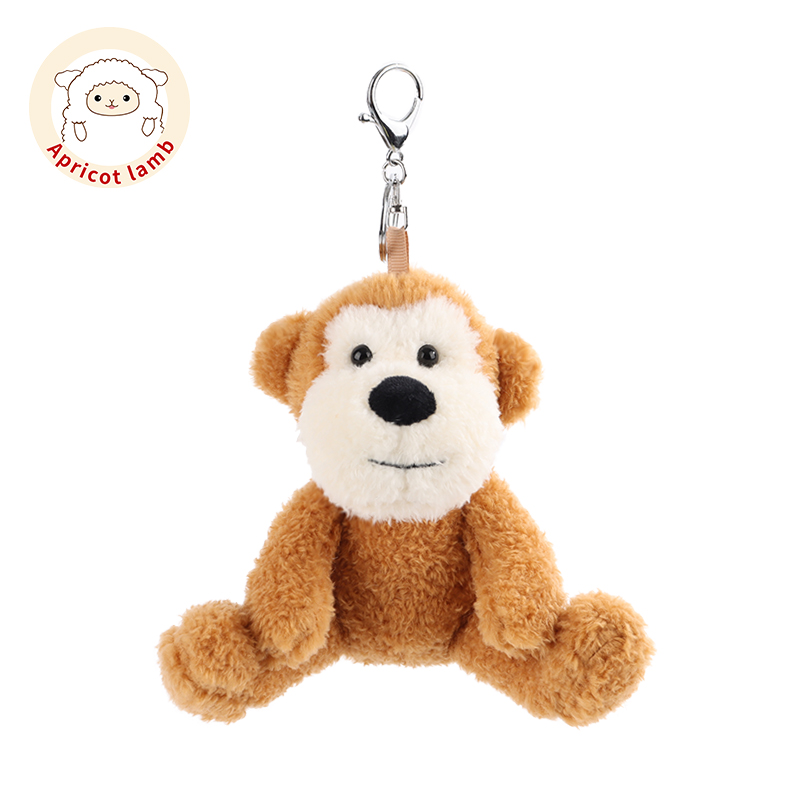 Apricot Lamb小猴子书包挂件公仔女生钥匙扣可爱玩偶毛绒包包挂饰