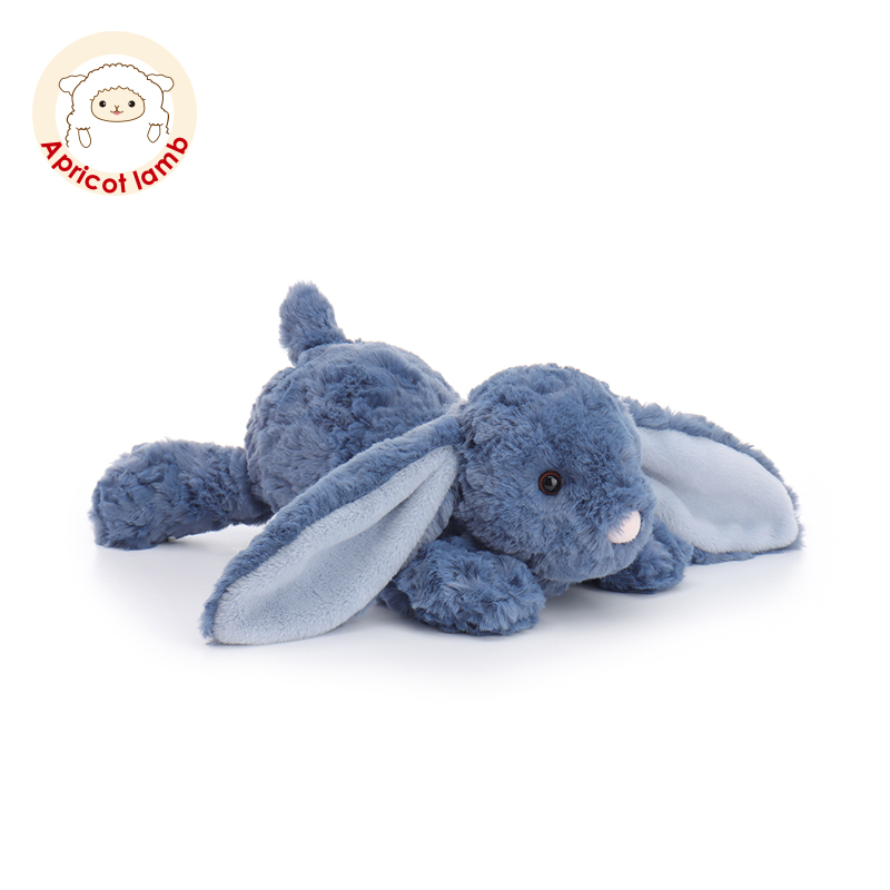 藏蓝色晚安小兔玩偶睡觉抱公仔