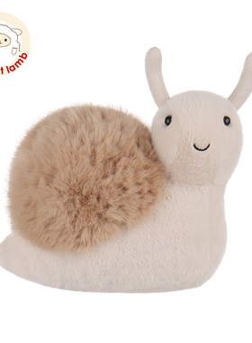 Apricot lamb棕色蜗牛毛绒玩偶可爱公仔宝宝毛绒玩具安抚女孩礼物