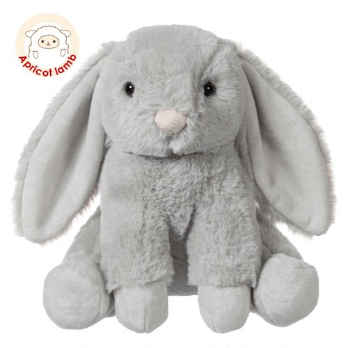 柔软灰色小兔子婴幼儿公仔玩偶