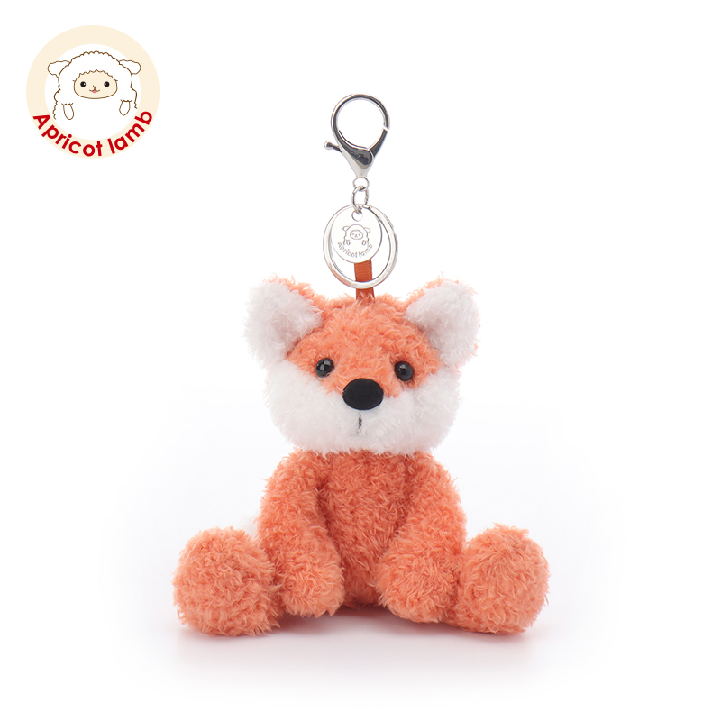 瑞可羊北极绒狐狸书包挂件公仔女生可爱钥匙扣玩偶毛绒包包车挂饰