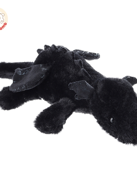 Apricot lamb黑色趴趴龙恐龙玩偶公仔可爱儿童毛绒玩具宝宝安抚女