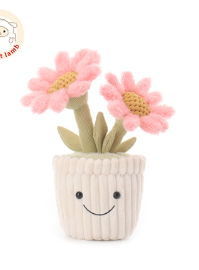 Apricot Lamb瑞可羊小雏菊盆栽毛绒玩具男女孩生日礼物安抚公仔