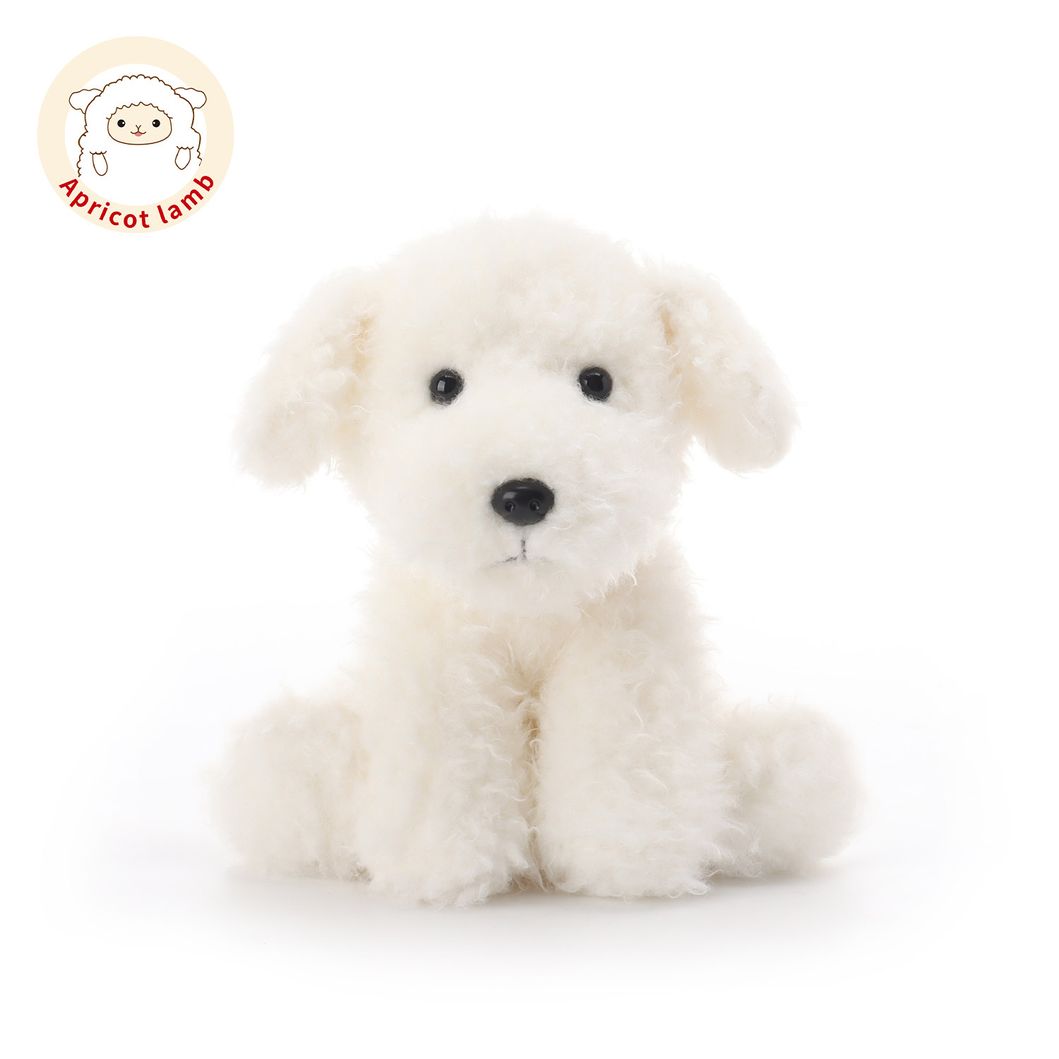 Apricot lamb瑞可羊奶油色忠诚贵宾犬毛绒玩具礼物小狗玩偶公仔