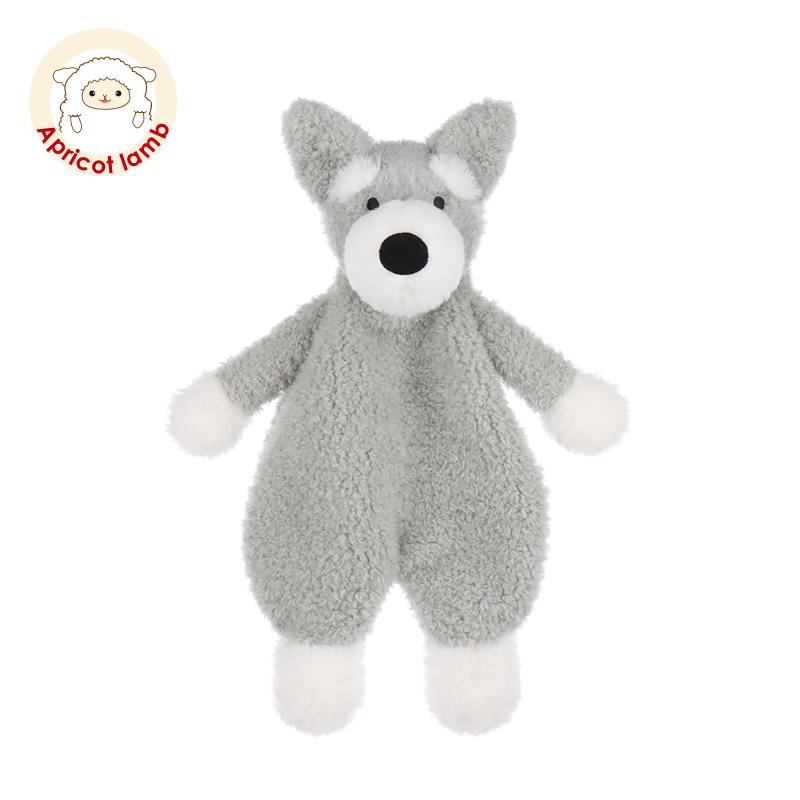 Apricot Lamb人形雪纳瑞安抚巾婴儿可入口宝宝睡眠安抚毛绒玩具