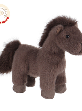 Apricot lamb棕色野性小马玩偶可爱公仔毛绒玩具安抚娃娃女孩礼物