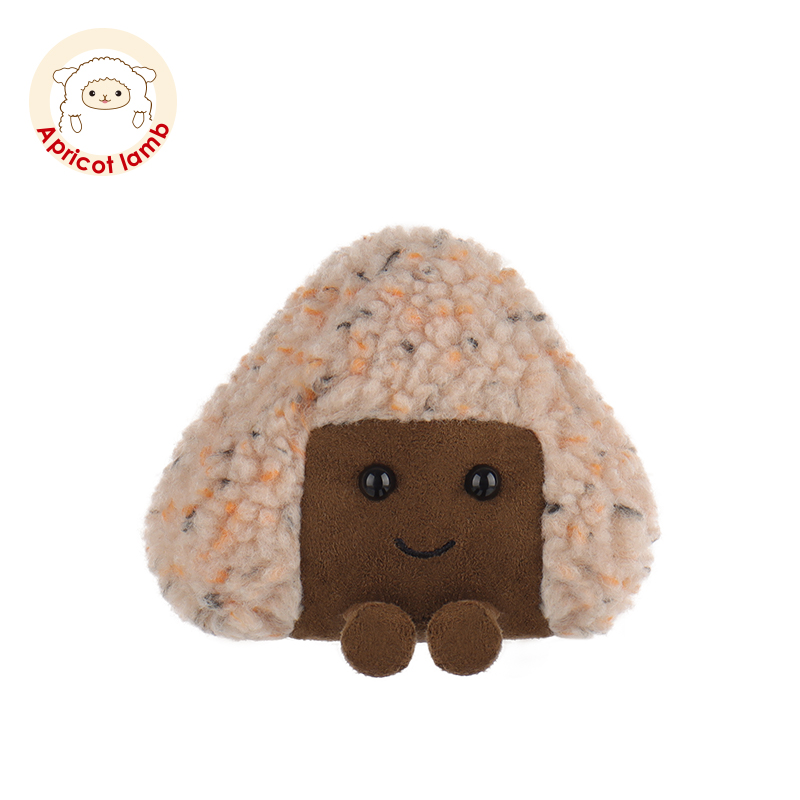 Apricot lamb三角饭团毛绒玩具睡觉抱公仔毛绒玩偶娃娃礼物女生