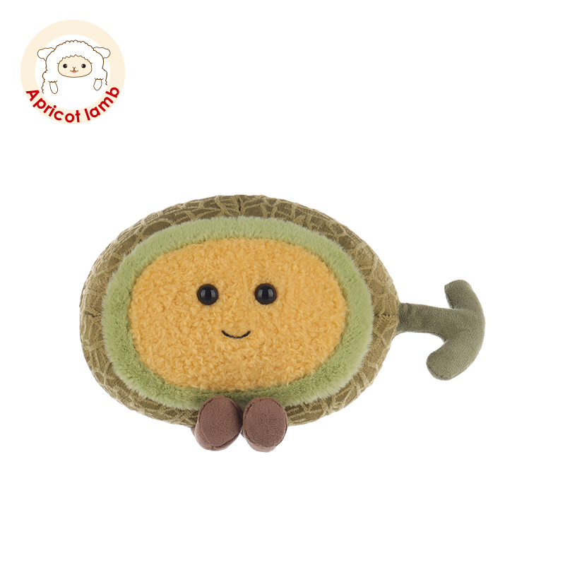 瑞可羊鲜美哈密瓜食物毛绒玩具可爱宝宝儿童生日礼物蔬菜玩偶公仔
