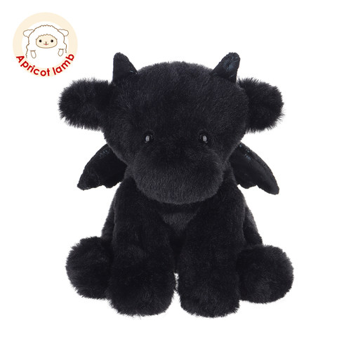 Apricotlamb黑色翅膀恐龙毛绒玩具可爱儿童日礼物布玩偶公仔娃娃