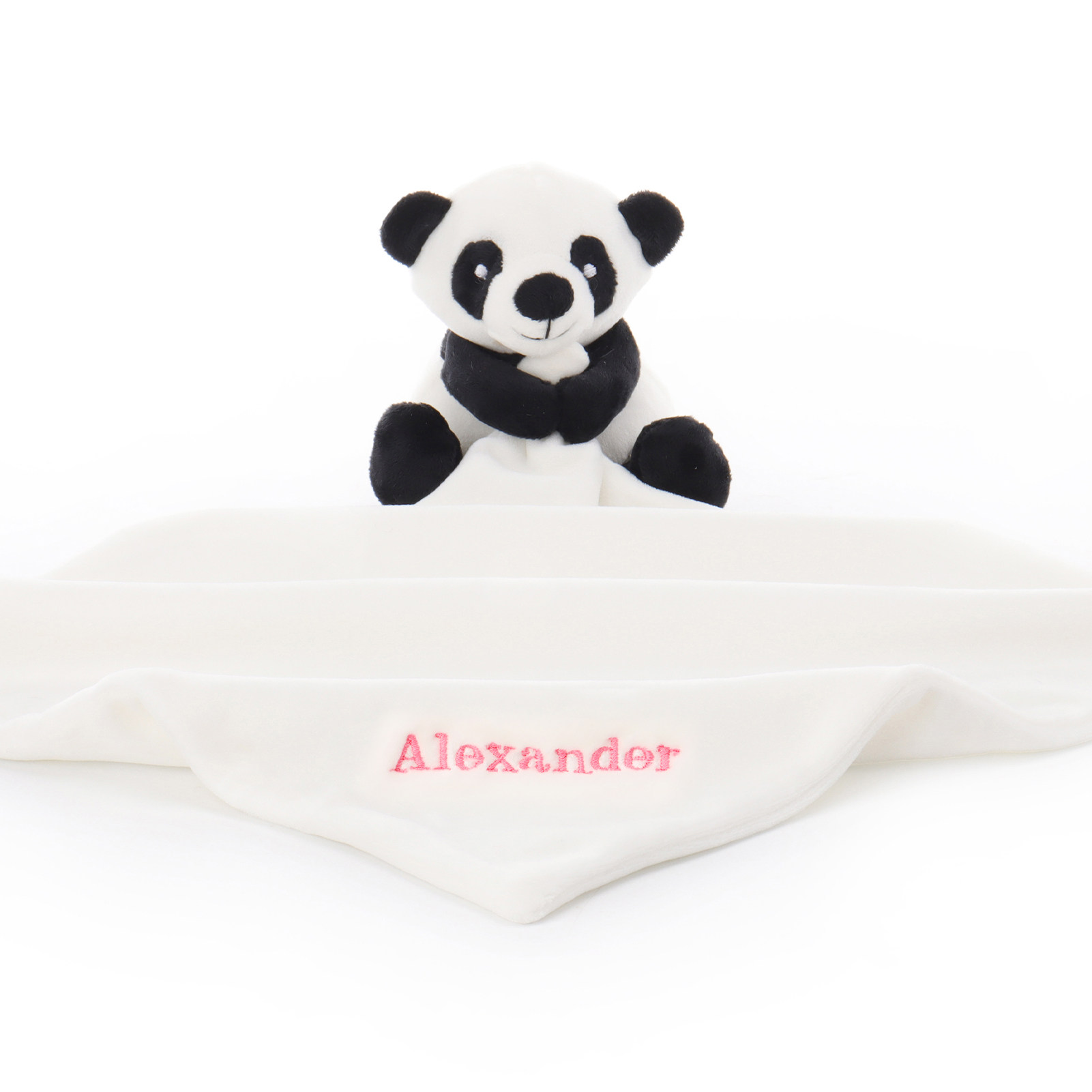 Apricot lamb瑞可羊熊猫安抚巾可爱宝宝睡眠安抚毛绒玩具定制款