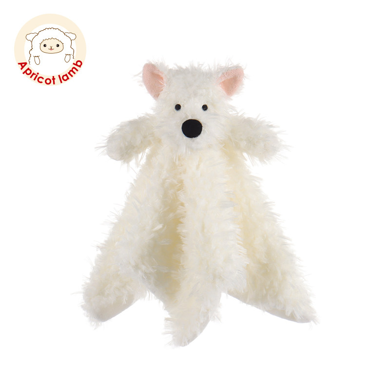 瑞可羊可爱西高地安抚巾婴儿可入口宝宝睡眠安抚公仔玩偶毛绒玩具