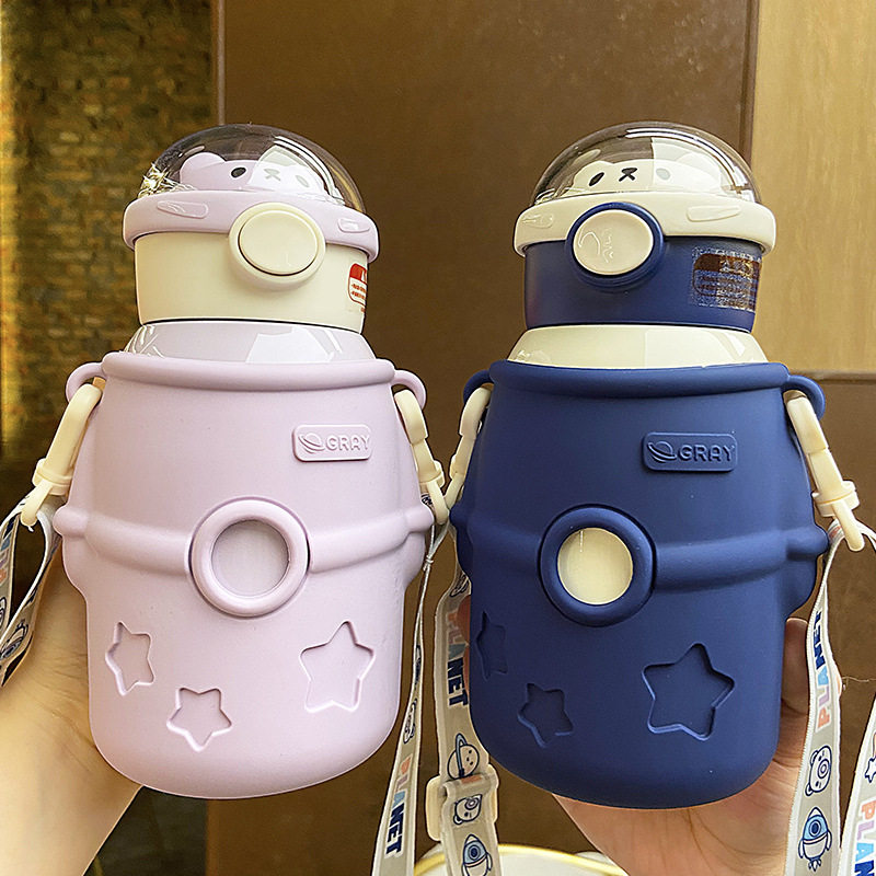 大容量316不锈钢儿童保温杯高颜值斜挎便携大肚水杯户外运动水壶,餐饮具,保冷/保温杯,淘宝优惠券,粉丝福利购,淘宝优惠卷