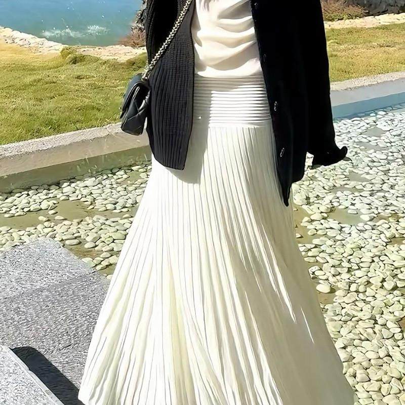 奶黄色针织裙子鱼尾裙秋冬加厚中长款半身裙女,女装/女士精品,半身裙,淘宝优惠券,粉丝福利购,淘宝优惠卷