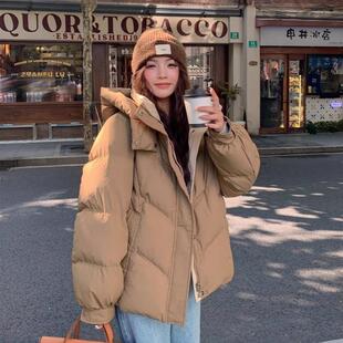 白色短款保暖棉服女冬季2025新款小个子棉服保暖厚外套女款冬装女