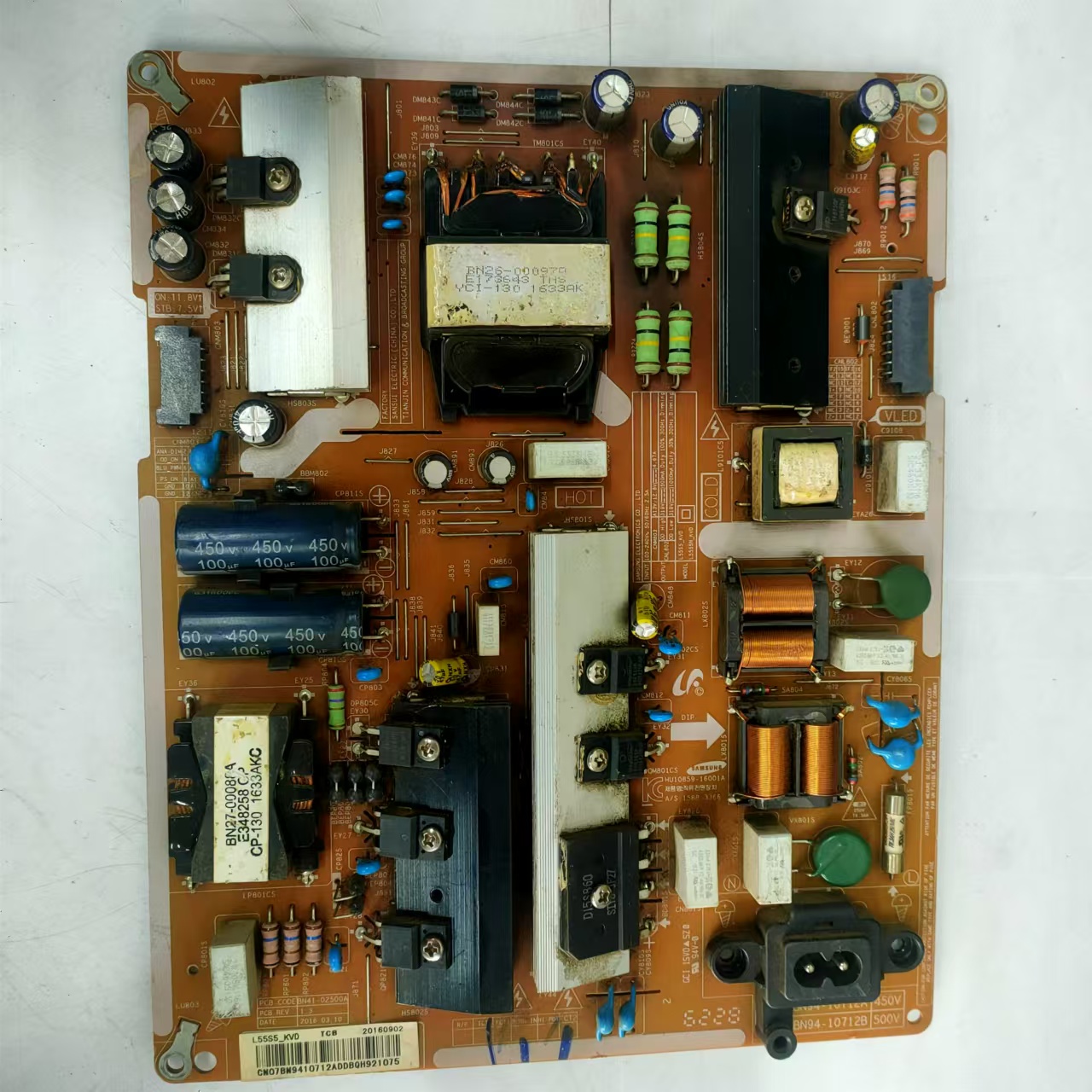 原装拆机三星UA55KU6310JXXZ/6200电源板BN41-02500A实图