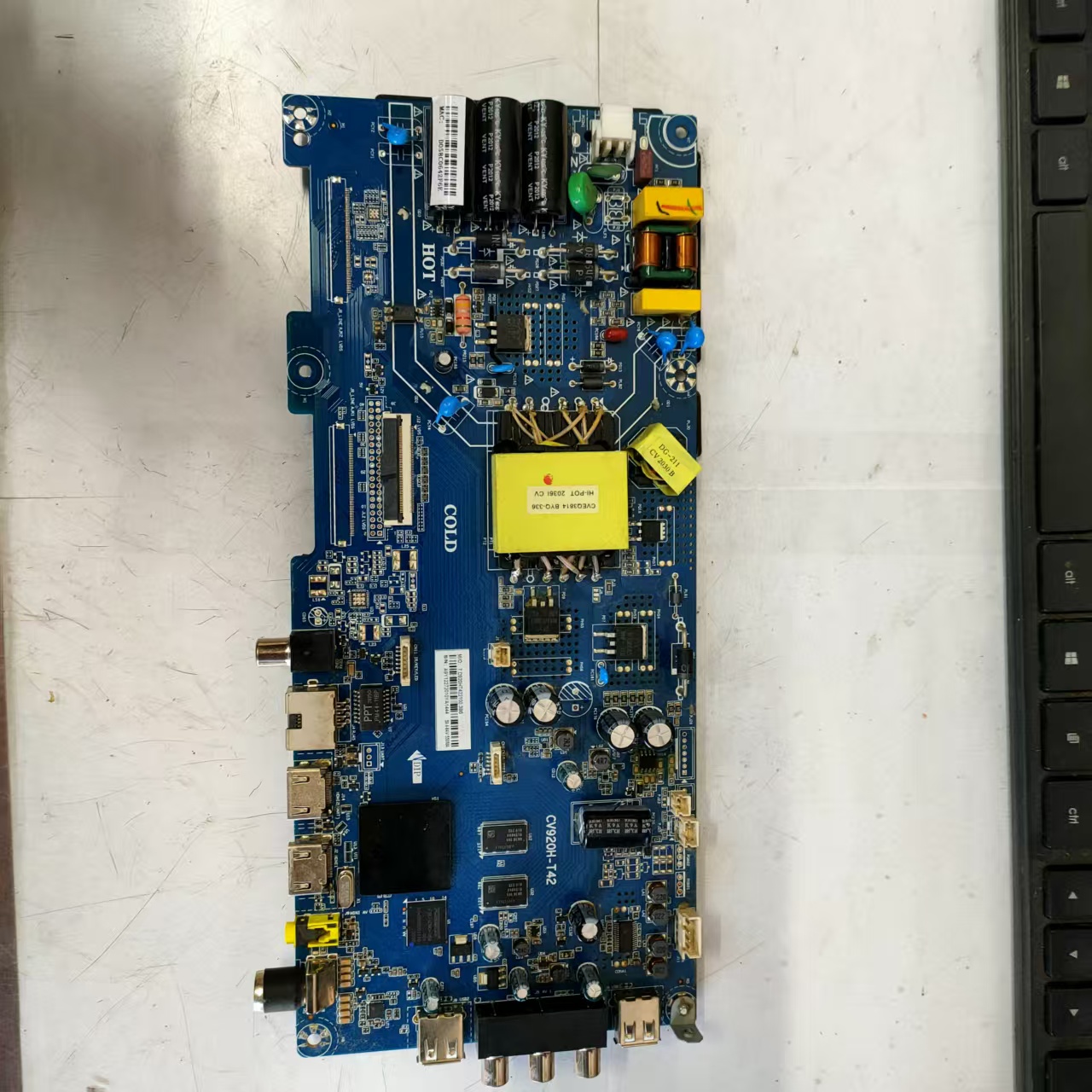 原装拆机海尔LE43C51主板CV920H-T42 59.4-84V/550MA屏CC430LV1D