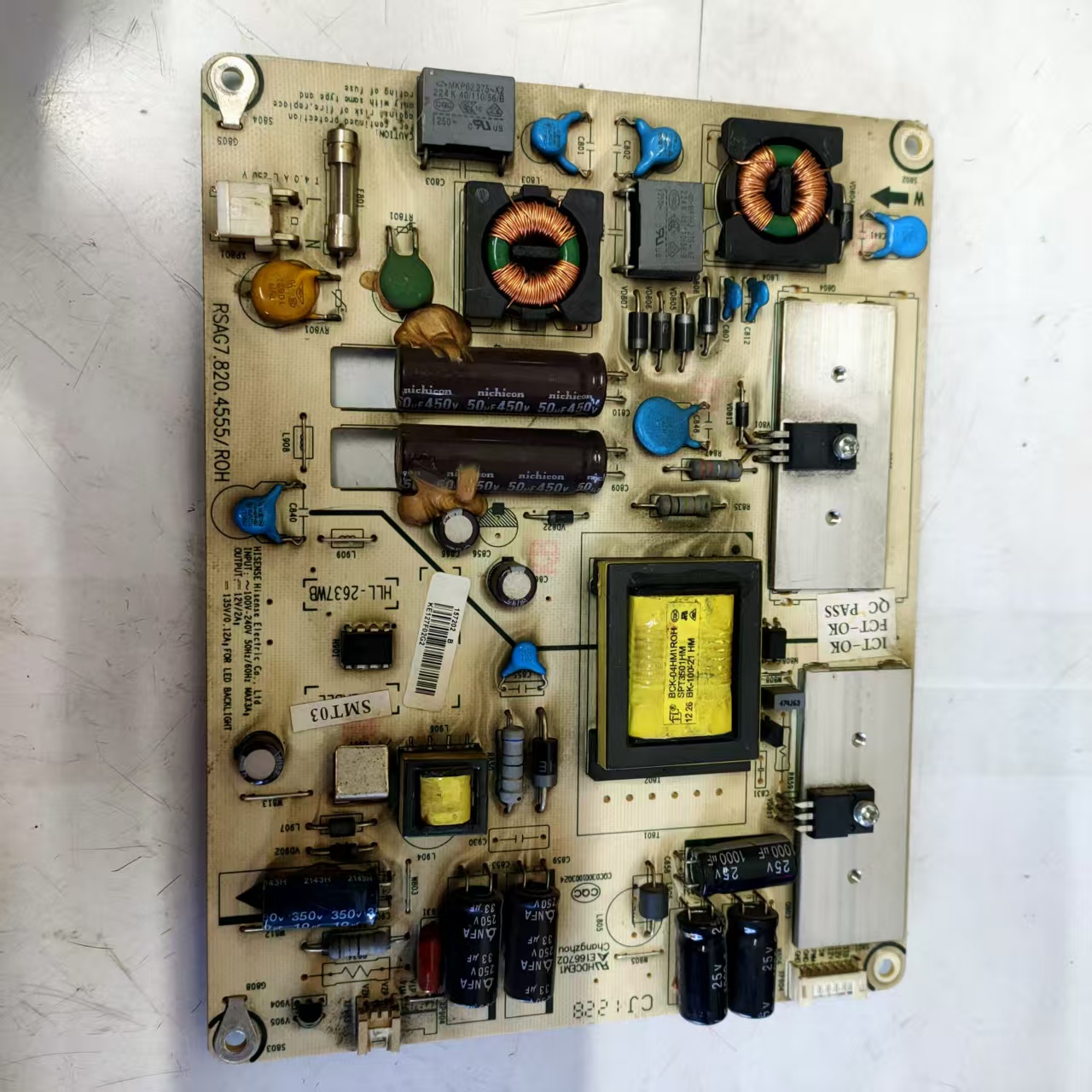 原装拆机海信LED32K100N电源板RSAG7.820.4555 2 7针 双电容