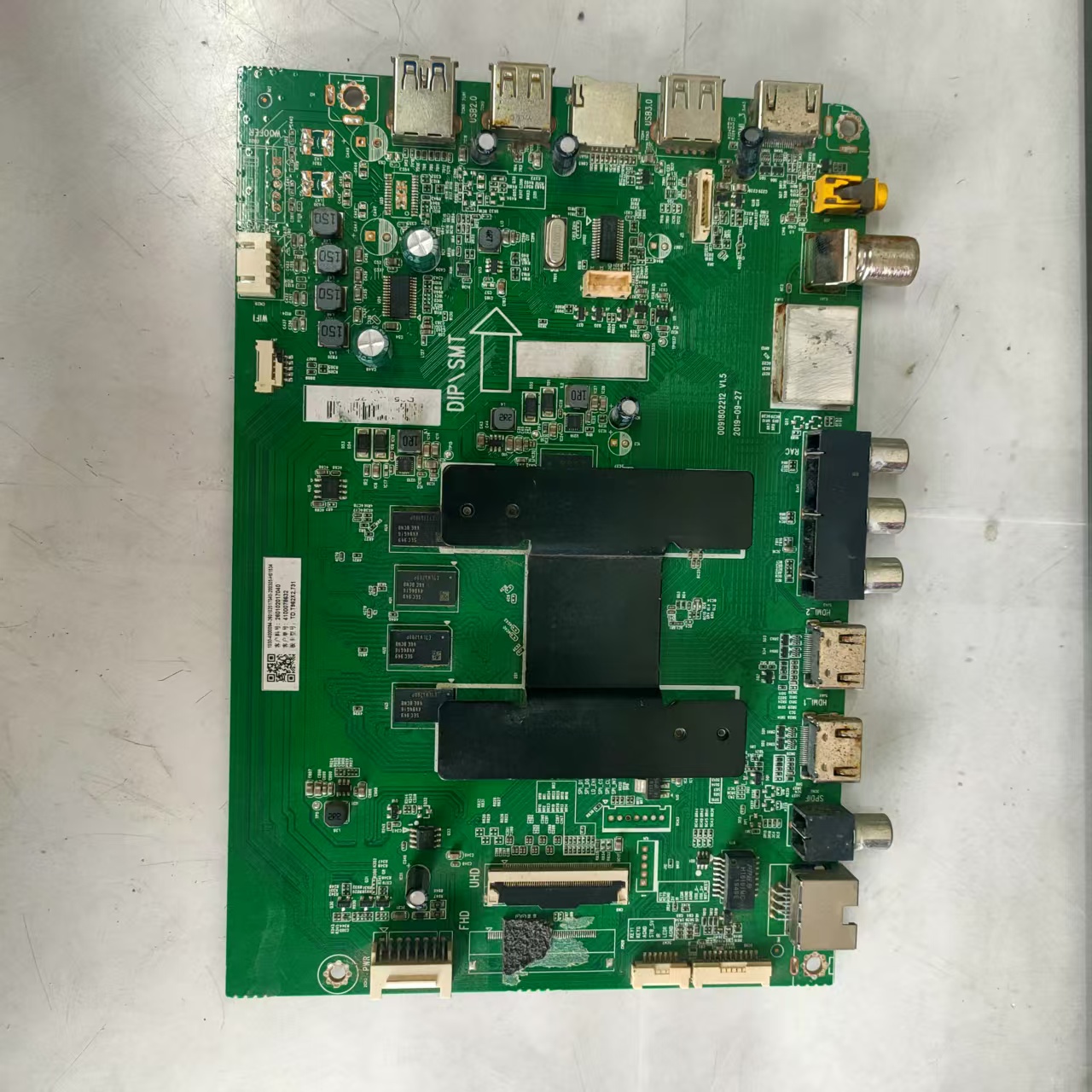 原装海尔55R3主板0091802212 V1.5 0090730609F屏LSC550FN11-201