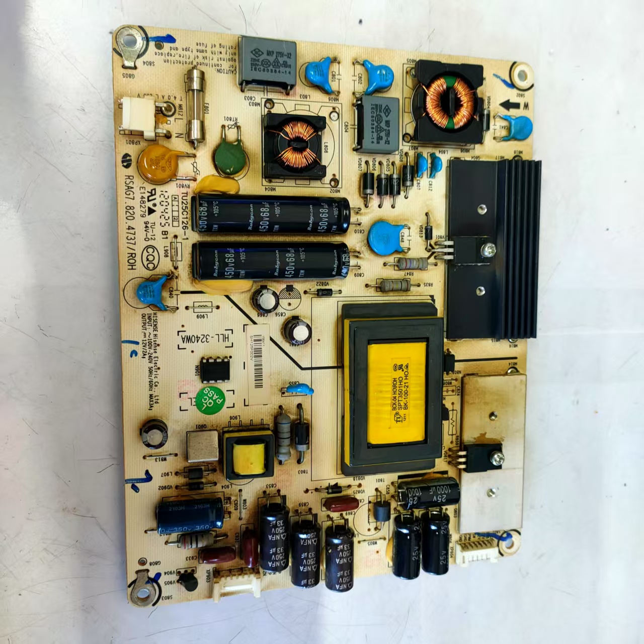 原装海信LED39K300J电源板RSAG7.820.4737HLL-3240WA 4 7针双电容