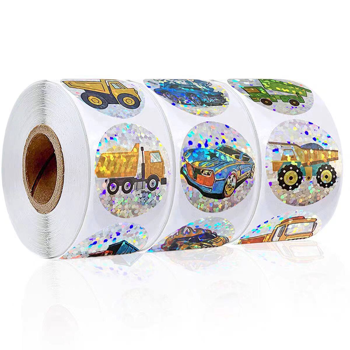 500贴/卷镭射汽车赛车跑车贴纸儿童玩具手账包装封口装饰不干胶贴,文具电教/文化用品/商务用品,贴纸/立体贴纸,淘宝优惠券,粉丝福利购,淘宝优惠卷