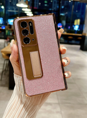 oppoFindN手机壳红色闪粉findn新年款中国红保护套适用oppo时尚个性高级感电镀高端防摔硬壳创意支架喜庆潮牌