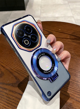 魅族Note16电镀无边框新款手机壳时尚适用MeizuNote16Pro高级感奢华创意磁吸支架超薄散热硬壳简约防摔保护套