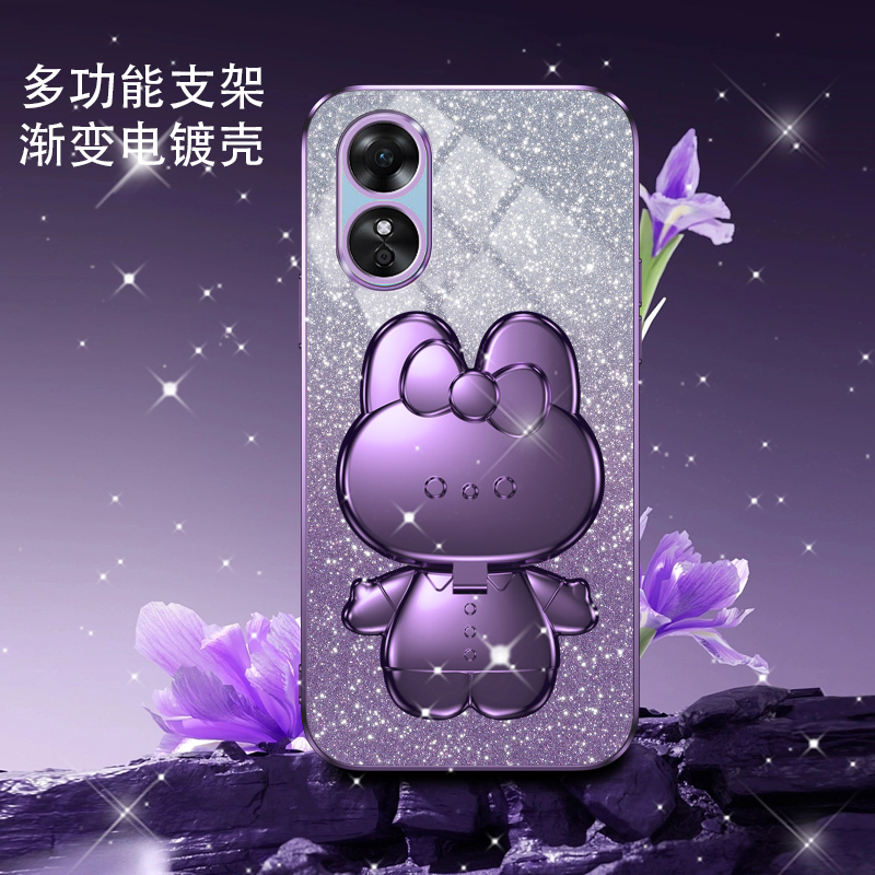 OPPOA17手机壳A35新款A32卡通A52渐变A16k闪粉A92S立体A91支架A5防摔A78时尚A55可爱A58适用A72全包A57保护套