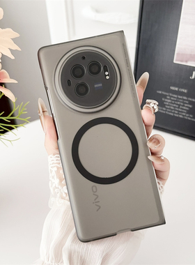 vivoXfold3手机壳超薄磨砂肤感硬壳xfold3pro新款Magsafe磁吸充电保护套高级感半透明防摔简约个性高端适用于