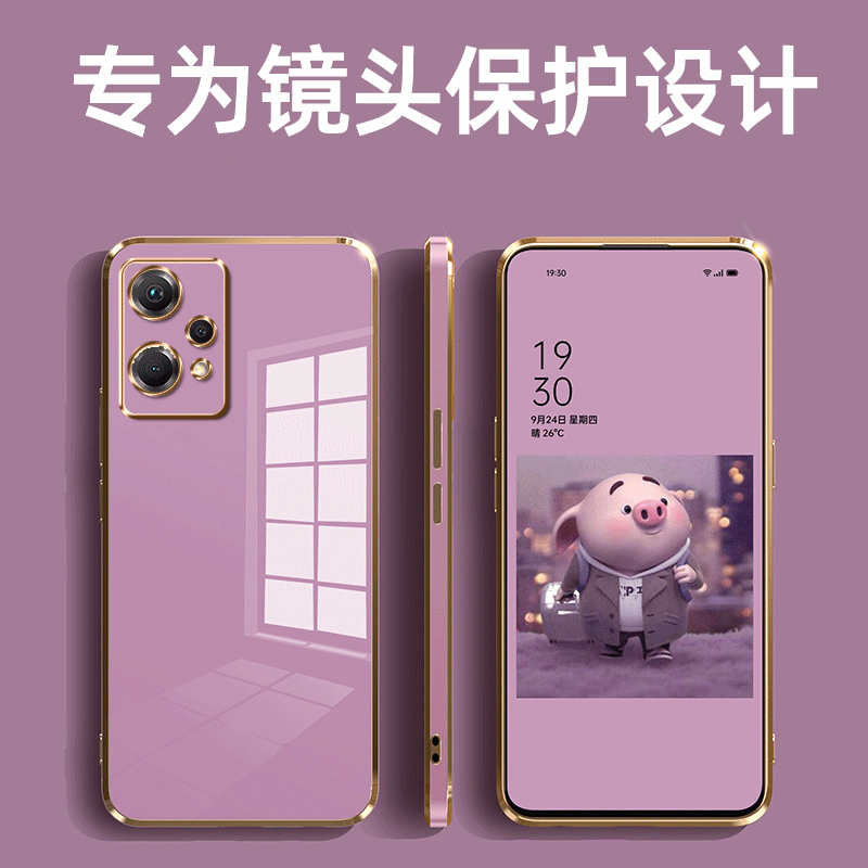 oppoK10X手机壳奢华电镀适用K10X直边硅胶软壳oppo情侣简约个性创意潮全包防摔保护套网红超薄男女款时尚新品
