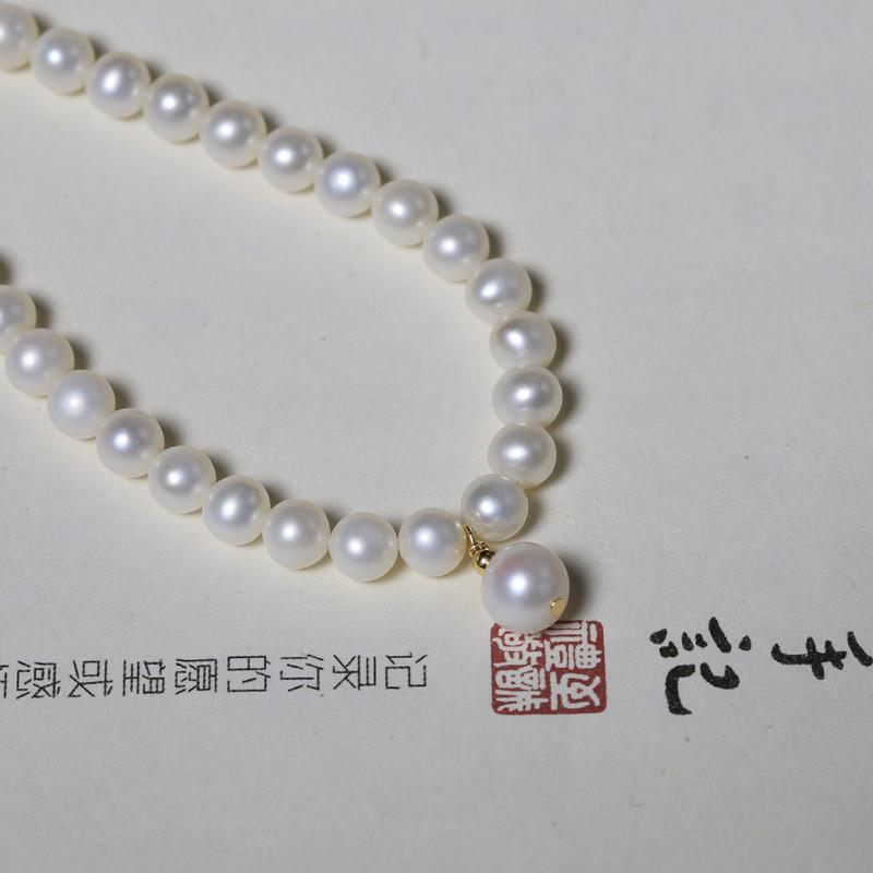 2025珍珠项链5-6mmDIY女款延长链款文艺复古饰品送女友礼物简约大