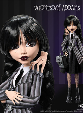 Monster High怪物高中星期三亚当斯联名系列暗黑学院收藏版玩偶