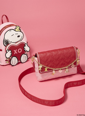 Loungefly痛包花生漫画史努比2025情人节主题迷你双肩包女士背包