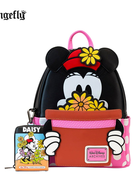 代购Loungefly迪士尼地球日限定款米妮园艺迷你背包双肩包女痛包