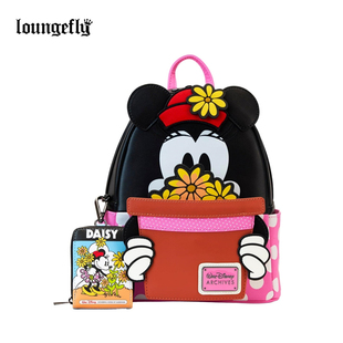 代购Loungefly迪士尼地球日限定款米妮园艺迷你背包双肩包女痛包